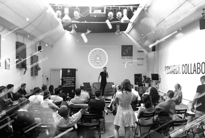 The audience at a Cindicator talk in Berlin