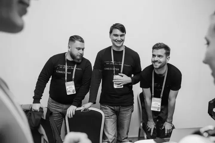 Cindicator engineers at the PiterPy conference
